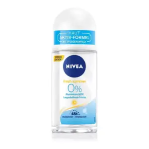 Nivea Summer Fresh: Deodorante Roll-On 48H, Unisex, Zero Sali Alluminio, 50 ml Leggero special edition