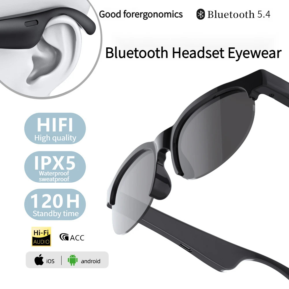 Occhiali Bluetooth Sport con Cuffie Integrate – Musica e Chiamate Senza Fili