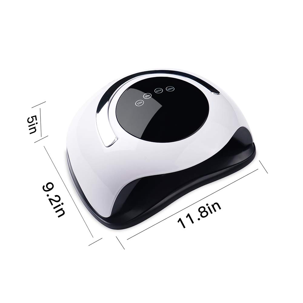 Lampada Uv a Led per unghie con touch screen 4 Impostazione timer Sensore a infrarossi automatico 120 W Luce per smalto gel ad asciugatura rapida