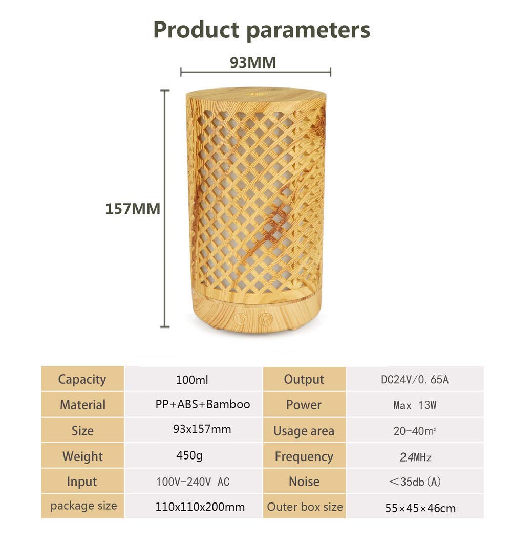 Umidificatore bambini a freddo diffusore aromi diffusore a ultrasuoni aromaterapia terapie 100ml di legno