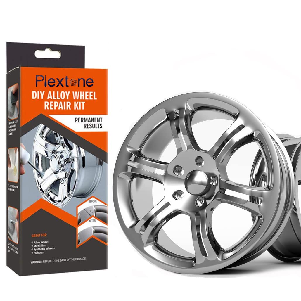 Plextone Kit Riparazione Cerchi in Lega – Adesivo Rapido per Graffi, Ammaccature e Danni Superficiali
