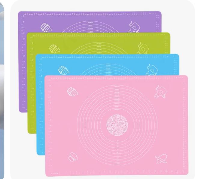 Tappetino per impasto 64×65 con segni di misurazione professionali resistenti all’usura tappetino da forno dai colori brillanti per la cucina di casa e per la preparazione di torte