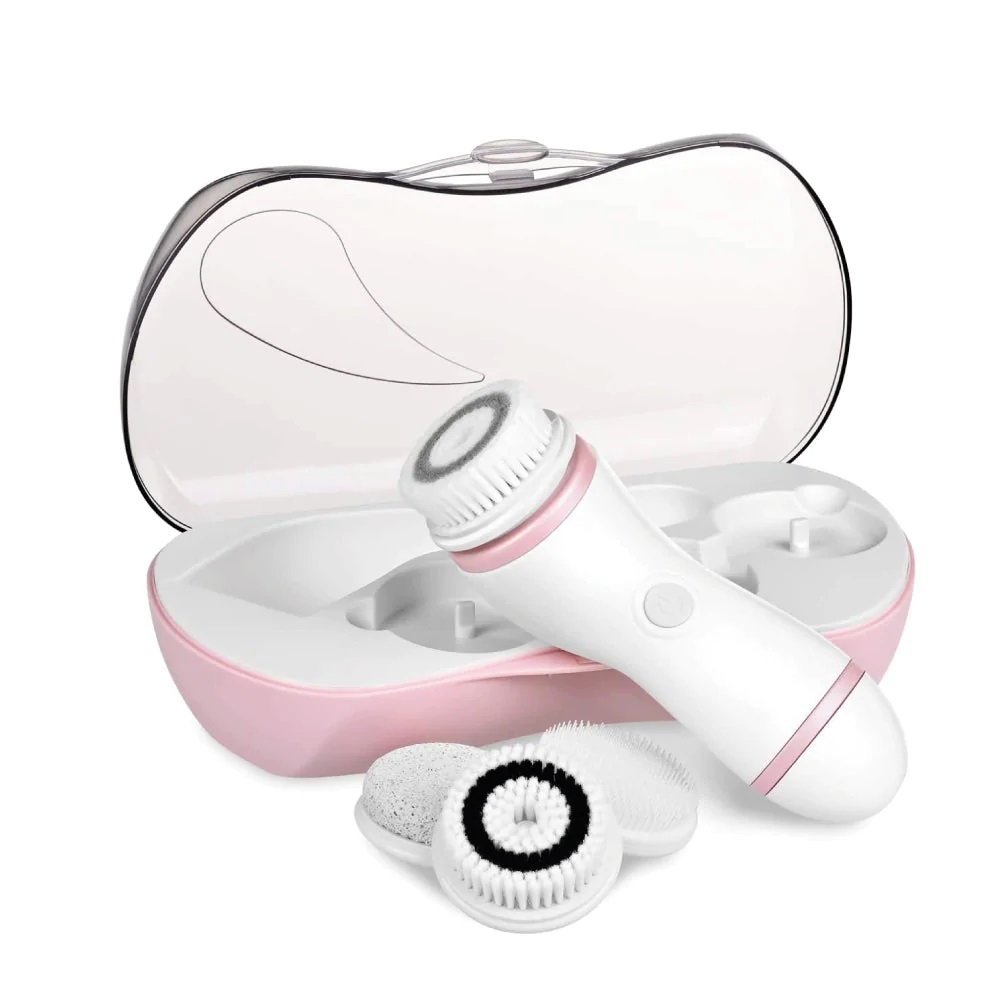 Spazzola per il viso 4 in 1 ricaricabile USB per la pulizia del viso