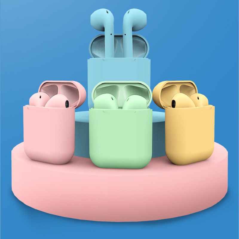 Auricolari Cuffie Wireless Bluetooth Compatibili Inpods  Airpods Colore Pastello