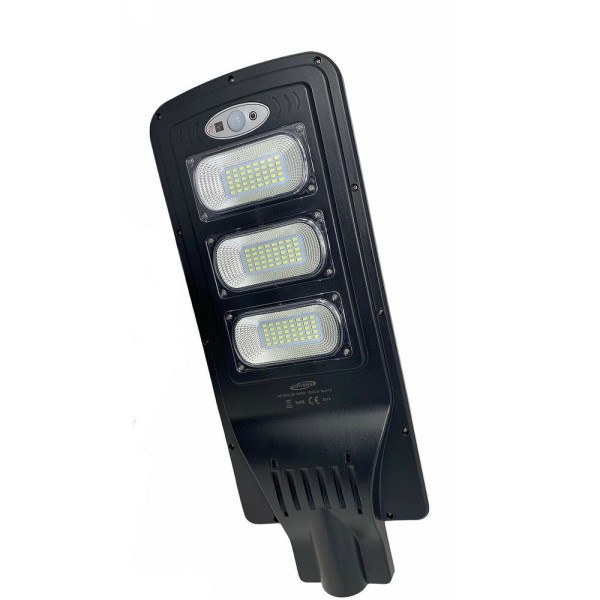 Armatura Stradale Solare 300W, 5.000k, Luce Minima + Sensore di Mov. Aut. 120h LED