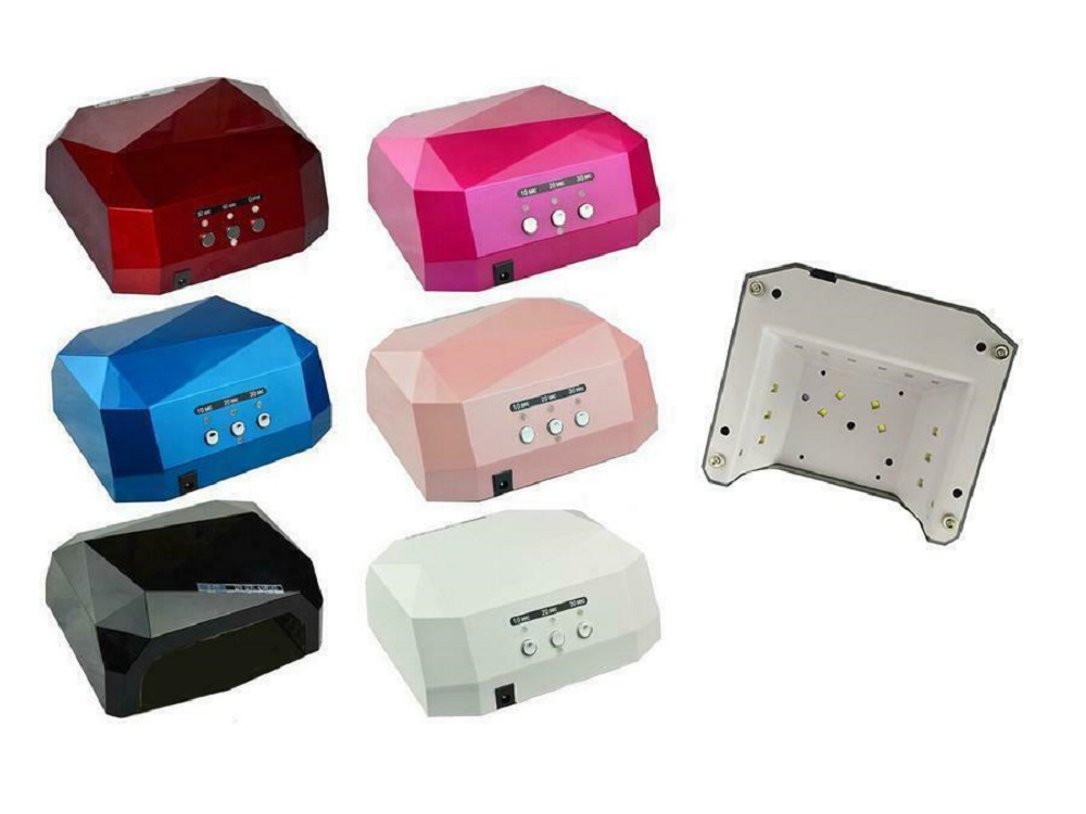 Lampada Uv Led Sensore Fornetto Ricostruzione Unghie Nail Art Timer 36w Diamante