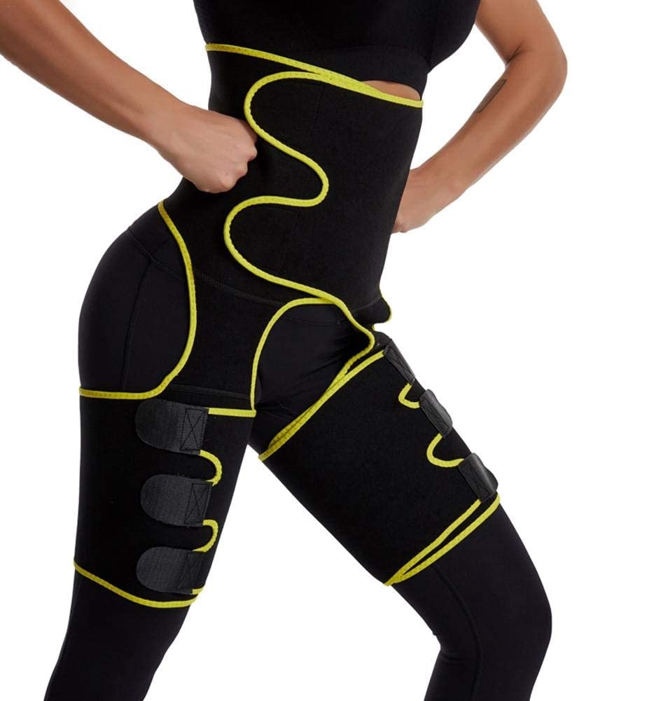 Allenatore di Fascia per Il Sudore del Corpo – Rifiniture per Coscia Corsetto Butt Lifter Shapewear e Fianchi Cintura Cintura Regolabile in Vita Monopezzo per Donna e Uomo