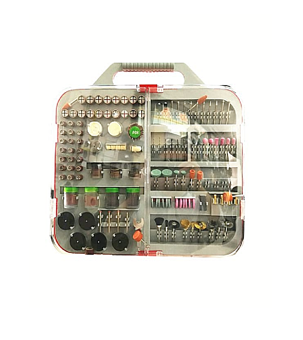 Kit Valigetta Accessori Mini per Trapano Smerigliatrice Punte Frese Modellismo
