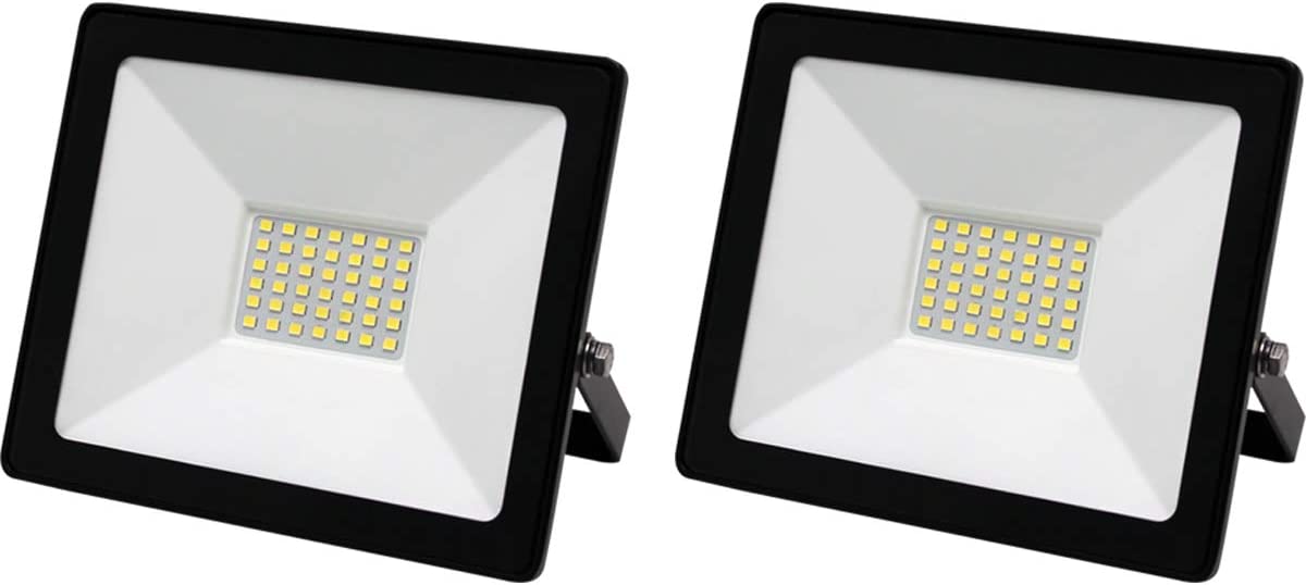 Proiettore a LED da 50 W, per esterni, impermeabile, IP65, 6000 K, luce diurna bianca, per giardino, garage, cortile, confezione da 2 (50 W)