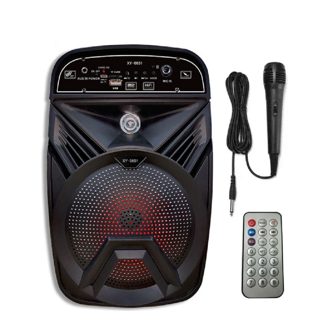 Cassa Speaker Bluetooth per Karaoke XY-0651 Supporta USB TF AUX FM Mic 30 W