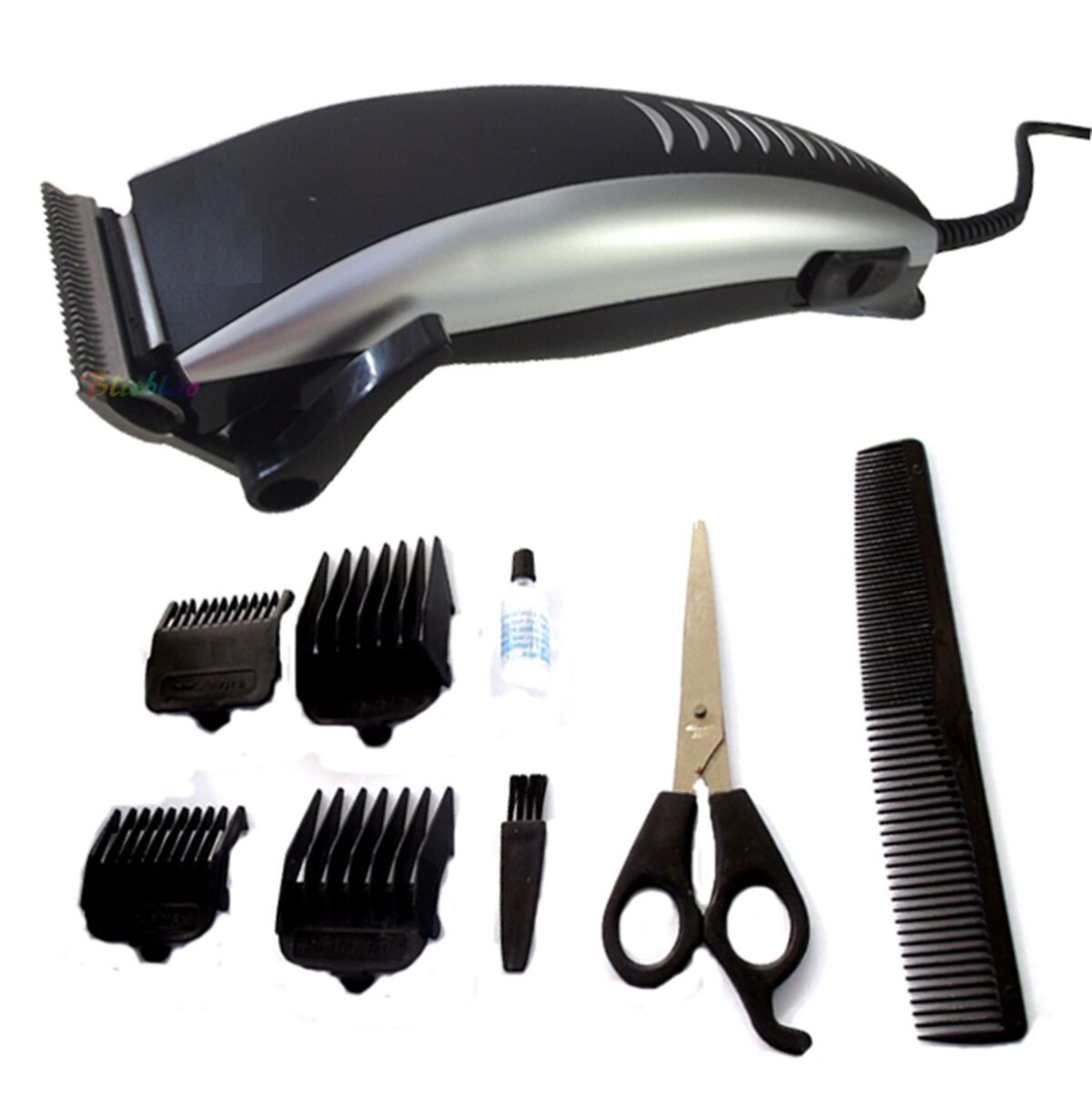 Rasoio Taglia Capelli Peli Barba SP-4604 Super Pro Clipper 4 Pettini Forbici Hsb