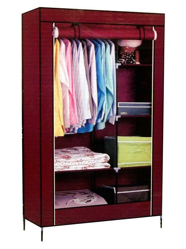 Armadio guardaroba stoffa salvaspazio vestiti biancheria organizer tenda casa