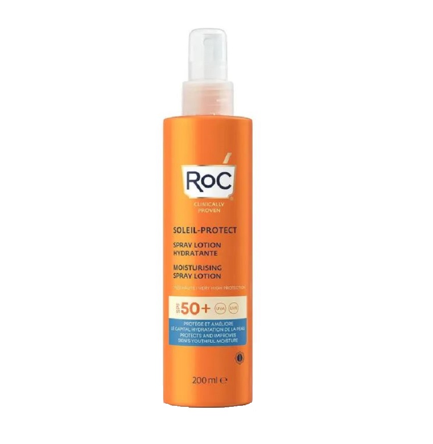 Roc protezione solare lozione spray corpo idratantespf50+ 200 ml