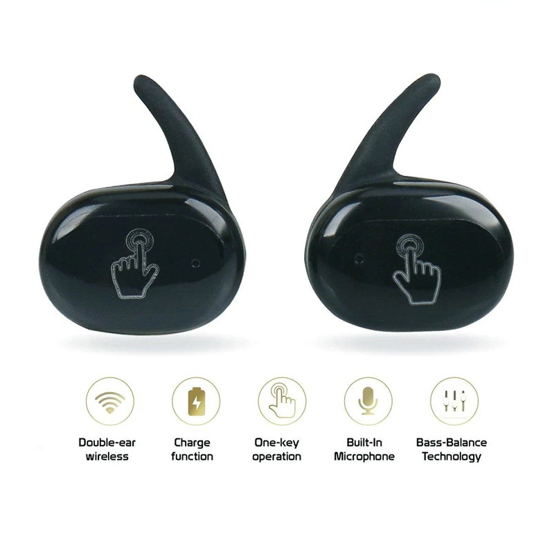 Cuffie auricolari TWS4 wireless bluetooth V5.0 con controllo touch