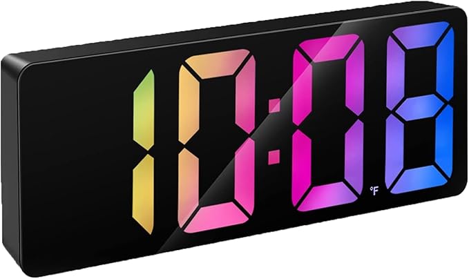 Sveglia Da Comodino Digitale Luminosa LED Orologio Nero