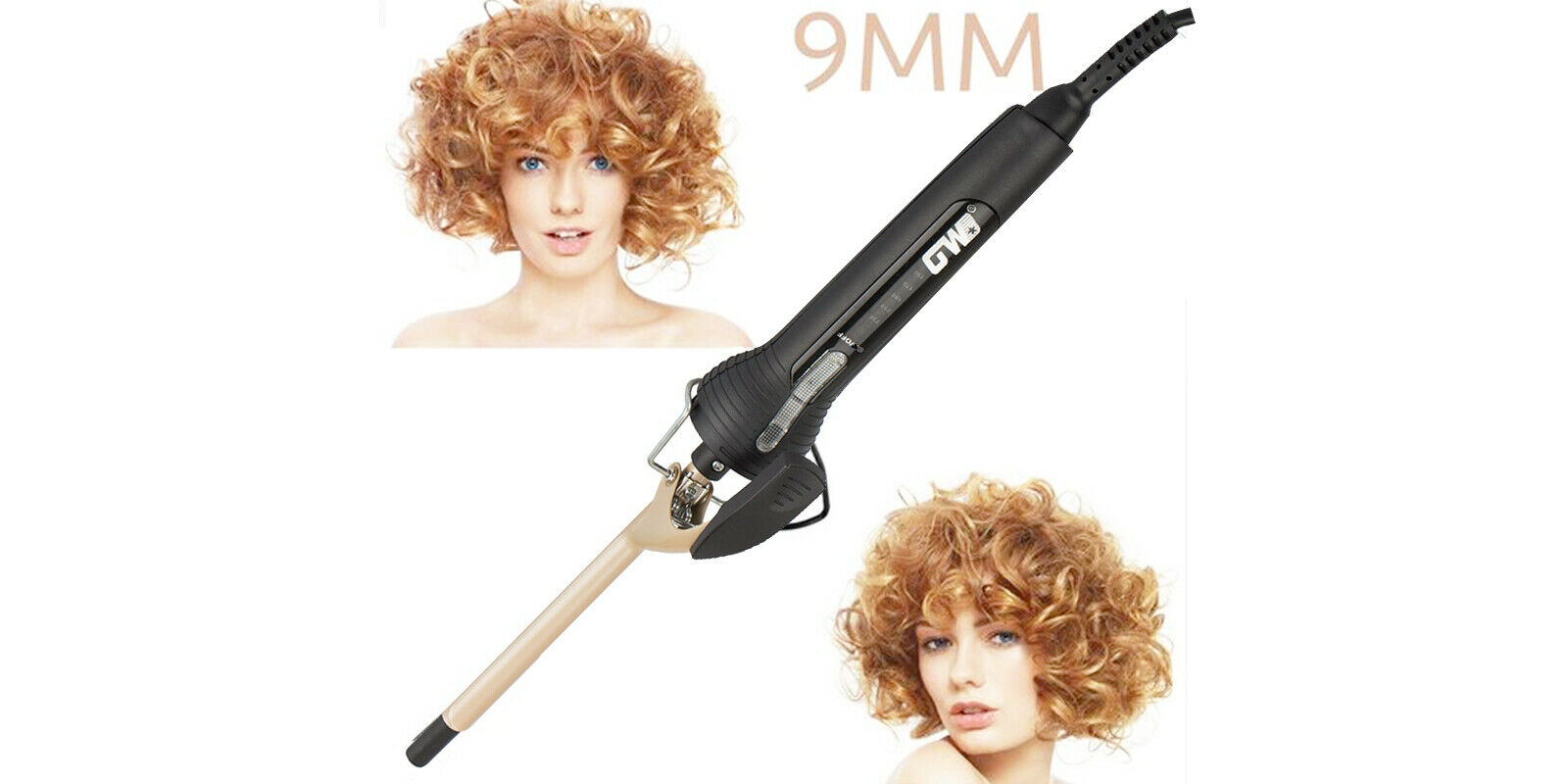 Ferro Arricciacapelli Afro 9mm Piastra Per Capelli Ricci 45w Gw-770