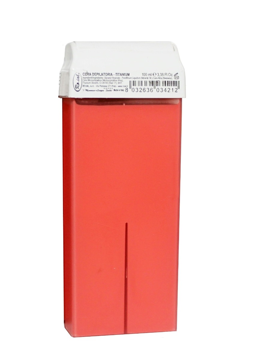 Ceretta depilazione 100 ml titanio rosa cera con rullo