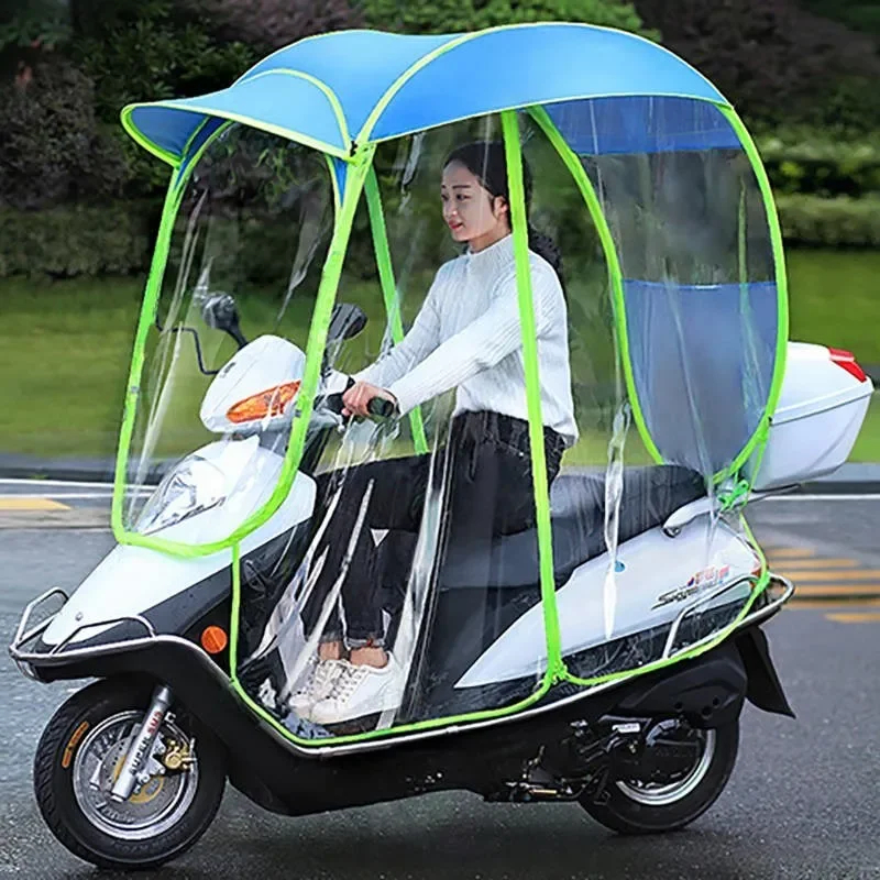 Antipioggia per Moto e Bicicletta – Tetto Parasole e Parabrezza Universale