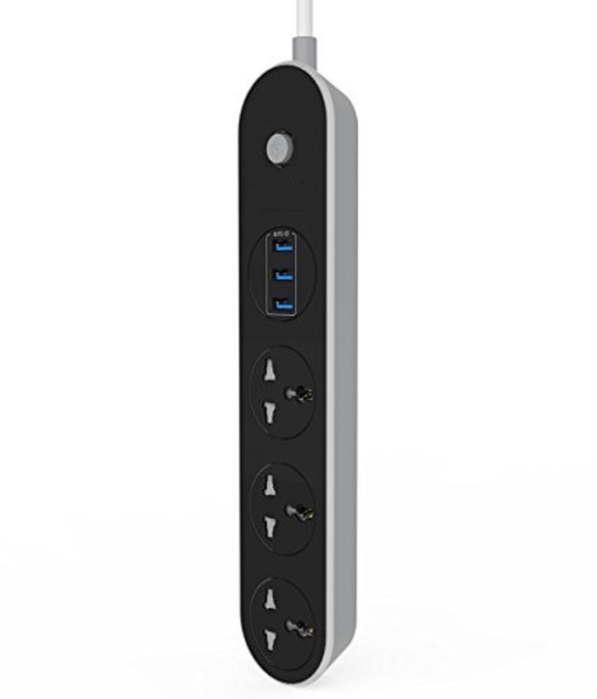 Multipresa di montaggio a parete 100 – 250 V, a, 2500 W con protezione contro le sovratensioni presa multipla con 3 USB di ricarica tramite usb 5 V/3.1A