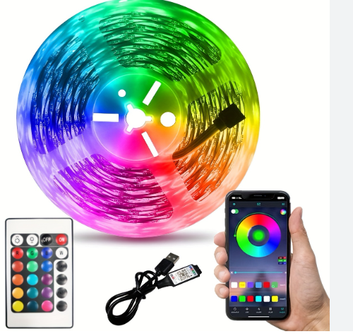 Striscia LED 5 Metri  – Luci Colorate per Camera, Soggiorno, Cucina, Camera da Letto, Bar, Festa