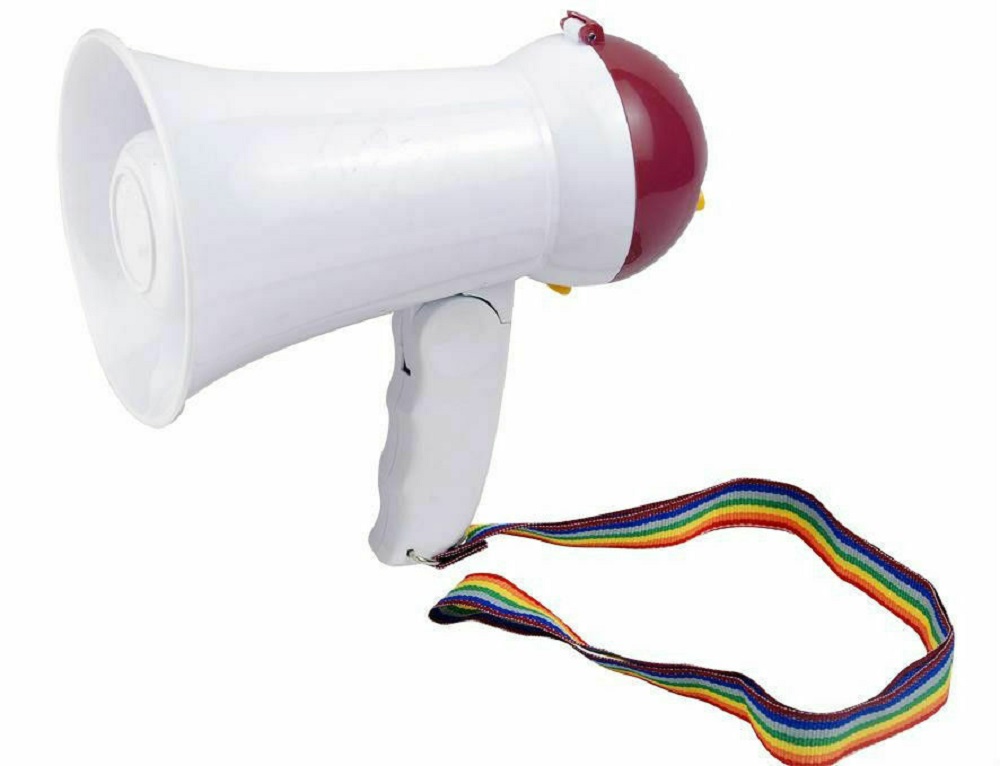 Mini Megafono HW-1R 5w Altoparlante Portatile Regolazione Volume Sirena hsb