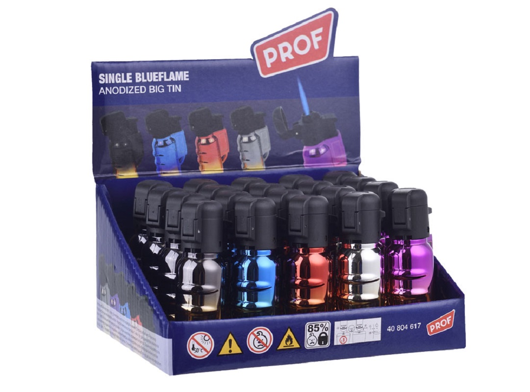 Pacco da 20 accendini prof in 5 diversi colori