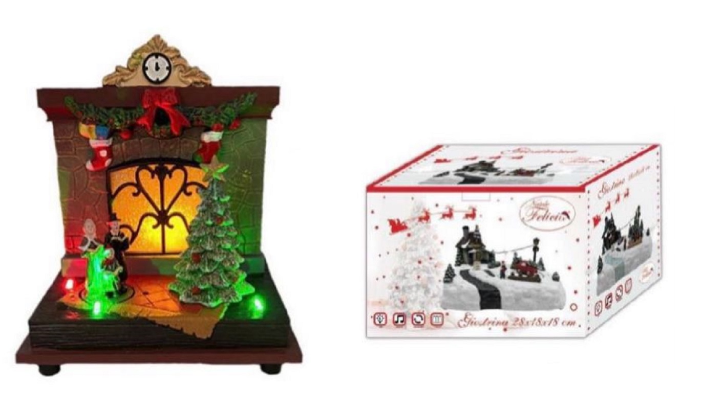 Giostrina natalizia per bambini con albero di natale 16x11x18cm  361030