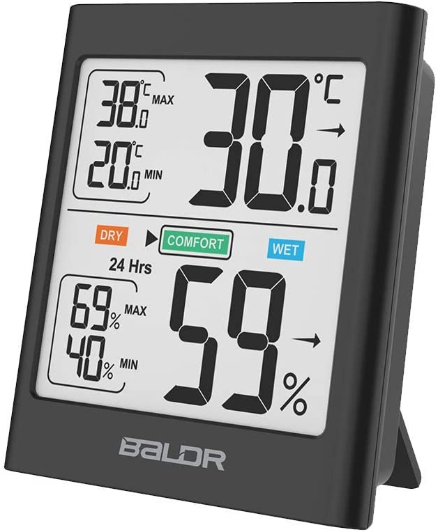 Igrometro termico b0135 termometro igrometro monitoraggio dell’aria temperatura e umidità dell’aria con angolo di induzione retroilluminazione per bambini soggiorno ufficio ecc.