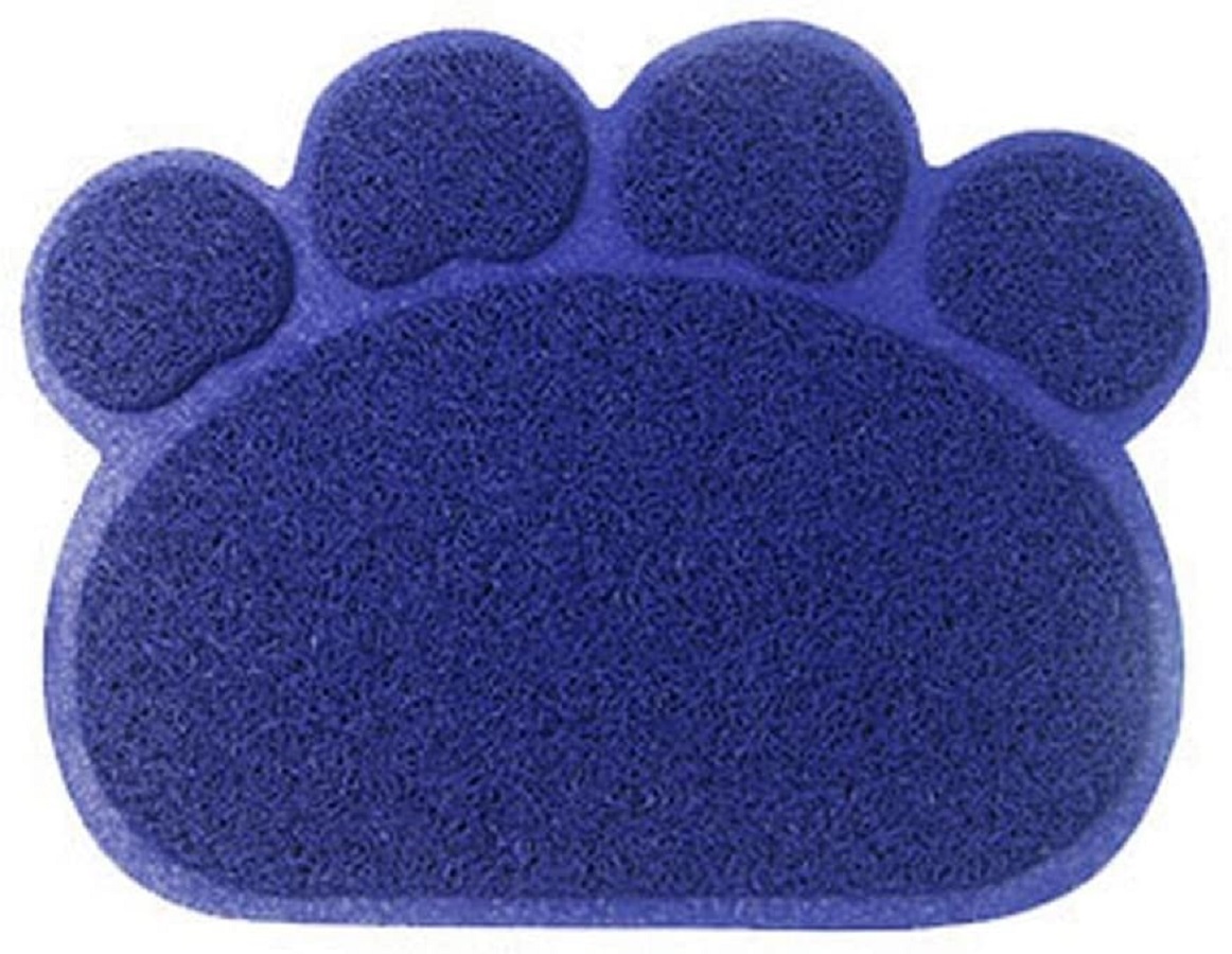 Tappetino antiscivolo animali igienico lettiera cane gatti 30×40 forma zampa blu