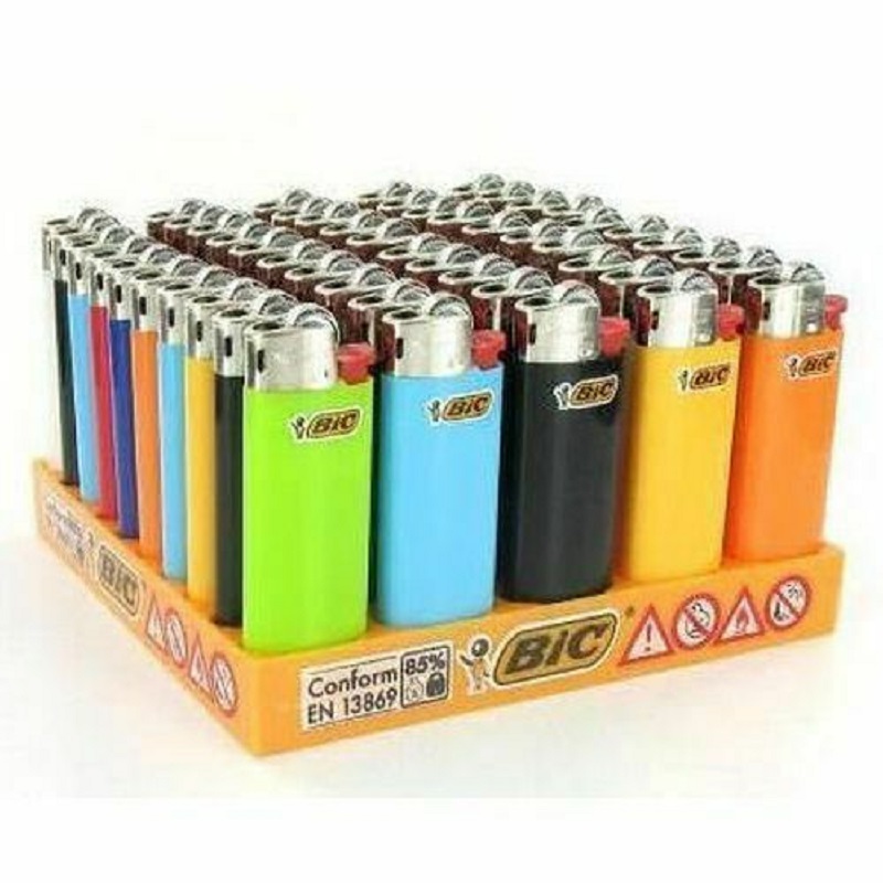 Accendini bic mini colorati con pietrina 1 box da 50