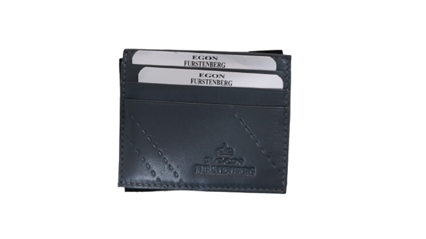 Egon Furstenberg PF 515-26 Portafoglio uomo in pelle portamonete carte credito Grigio