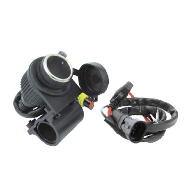 Accendisigari moto con supporto al manubrio Caricatore impermeabile per motociclette accendisigari alta velocità 12V-24V 240W Presa corrente per manubrio motocicletta