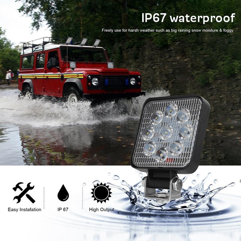 Luce da lavoro per auto 27W 12v 9 LED Bar per Moto Tractor Boat off Road 4WD 4×4 Camion SUV