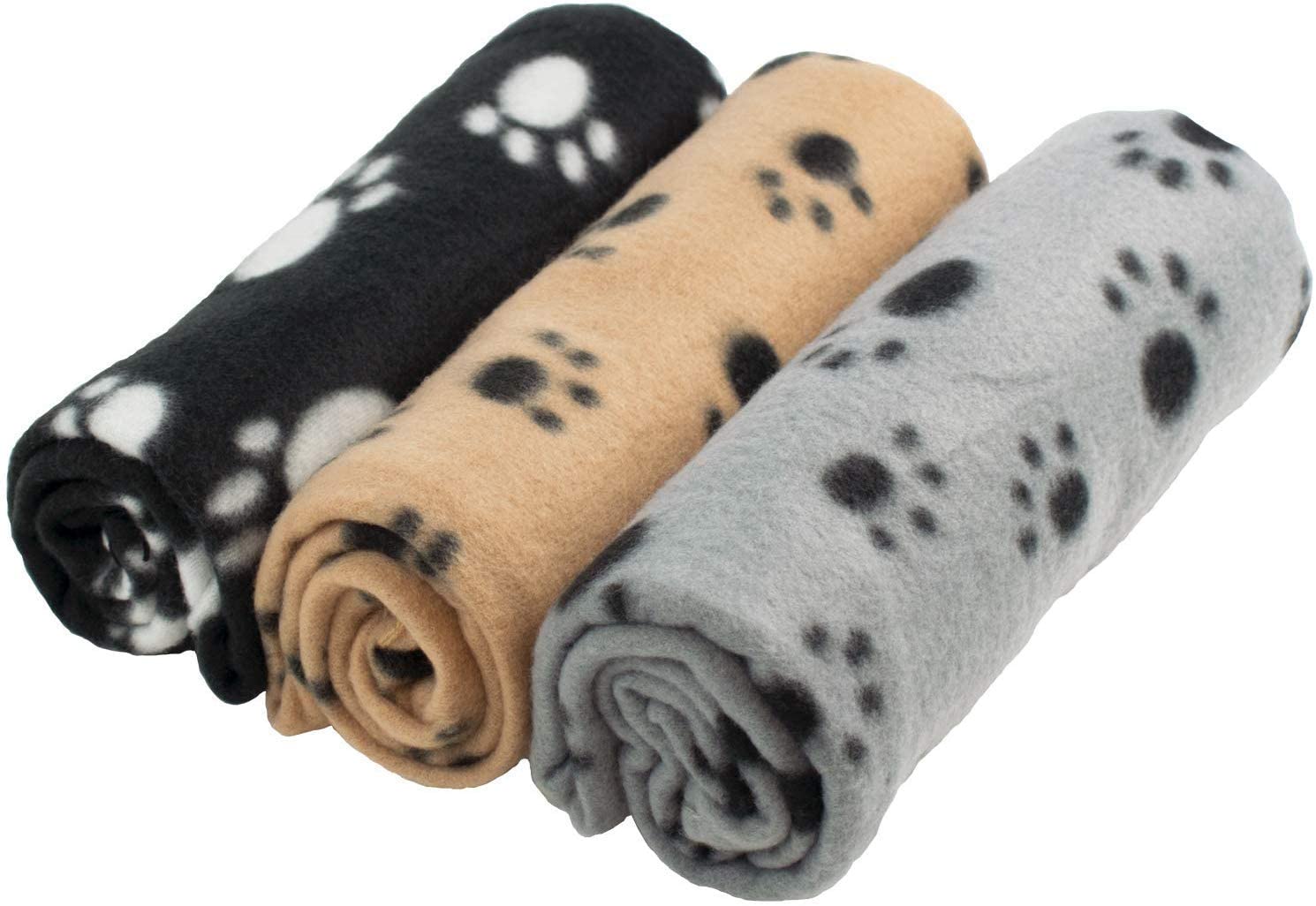 Coperta per Animali Domestici con Stampa a Zampa per Cane o Gatto Finitura Morbida Coperta Invernale 50 x 70