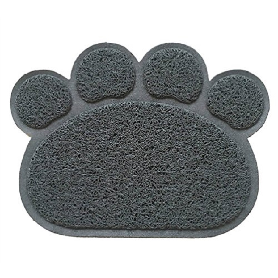 Tappetino antiscivolo animali igienico lettiera cane gatti 45×60 forma zampa Nero