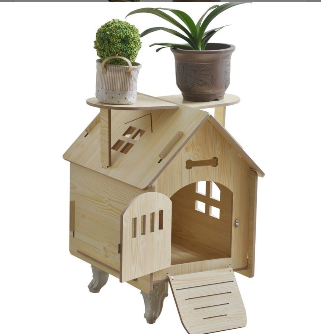 Casetta Per Cani E Gatti In Legno Letto Cuccia Arredo Betulla 51x 40 x 52 cm