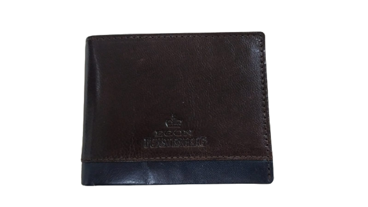 Egon Furstenberg PF 518-9 Portafoglio uomo in pelle portamonete carte credito Testa di Moro