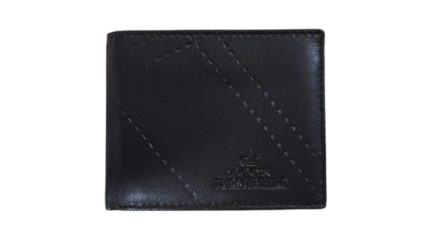 Egon Furstenberg PF 515-9 Portafoglio uomo in pelle portamonete carte credito Nero