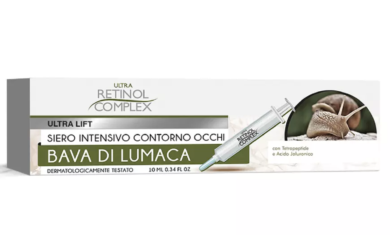 Ultra Retinol Complex siero intensivo occhi bava di lumaca con tetrapeptide e acido ialuronico da 10 ml