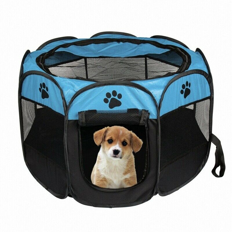 Pet Portatile Pieghevole per casa campeggio per animale domestico Esercizio 8 Pannelli Kennel 80 x 80 cm