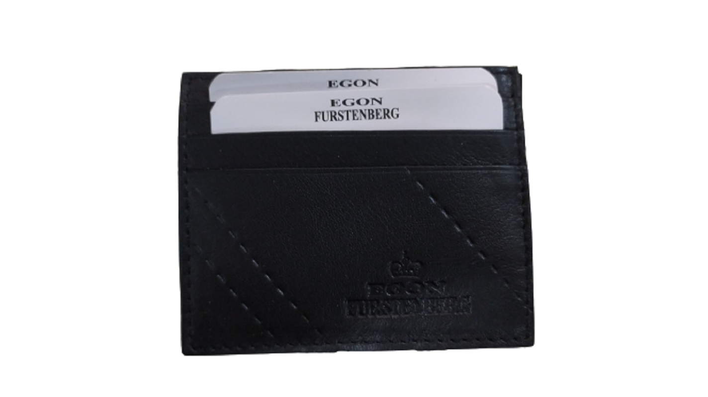 Egon Furstenberg PF 515-26 Portafoglio uomo in pelle portamonete carte credito Nero