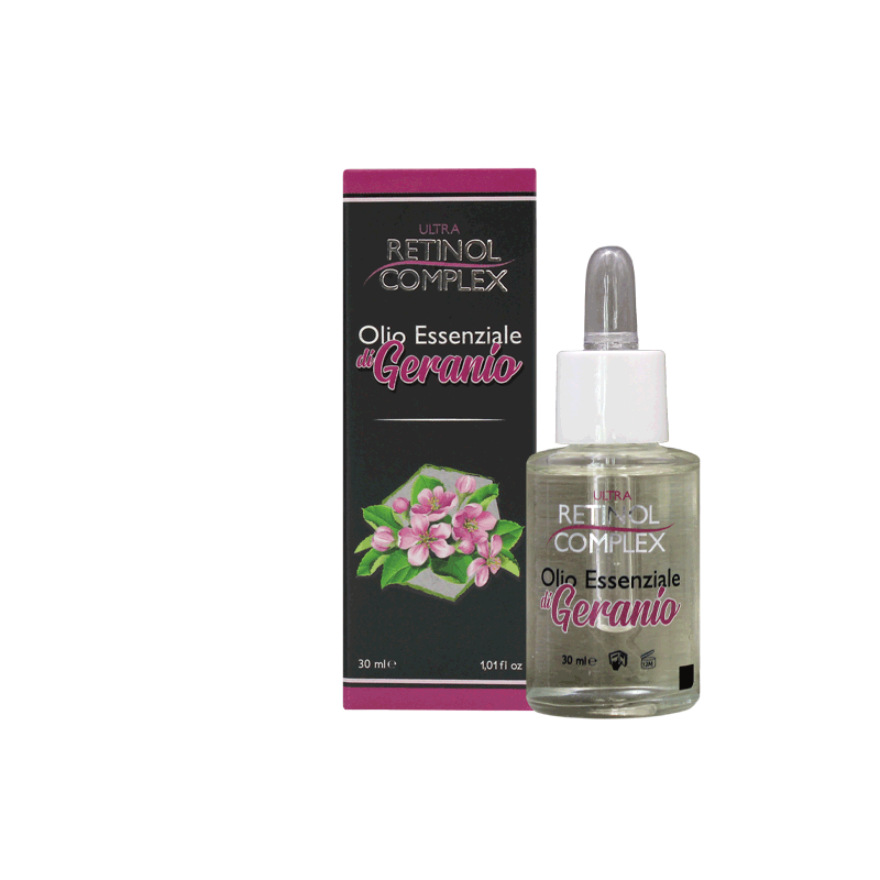 Retinol Complex Olio essenziale di Geranio 30ml allevia stress e mal di testa