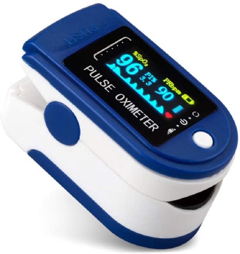 Pulsossimetro da Dito, Saturimetro Dito Portatile, con Allarme SPO2 Display OLED Ossimetro di Sangue per Domestico, Fitness e Sport estremi