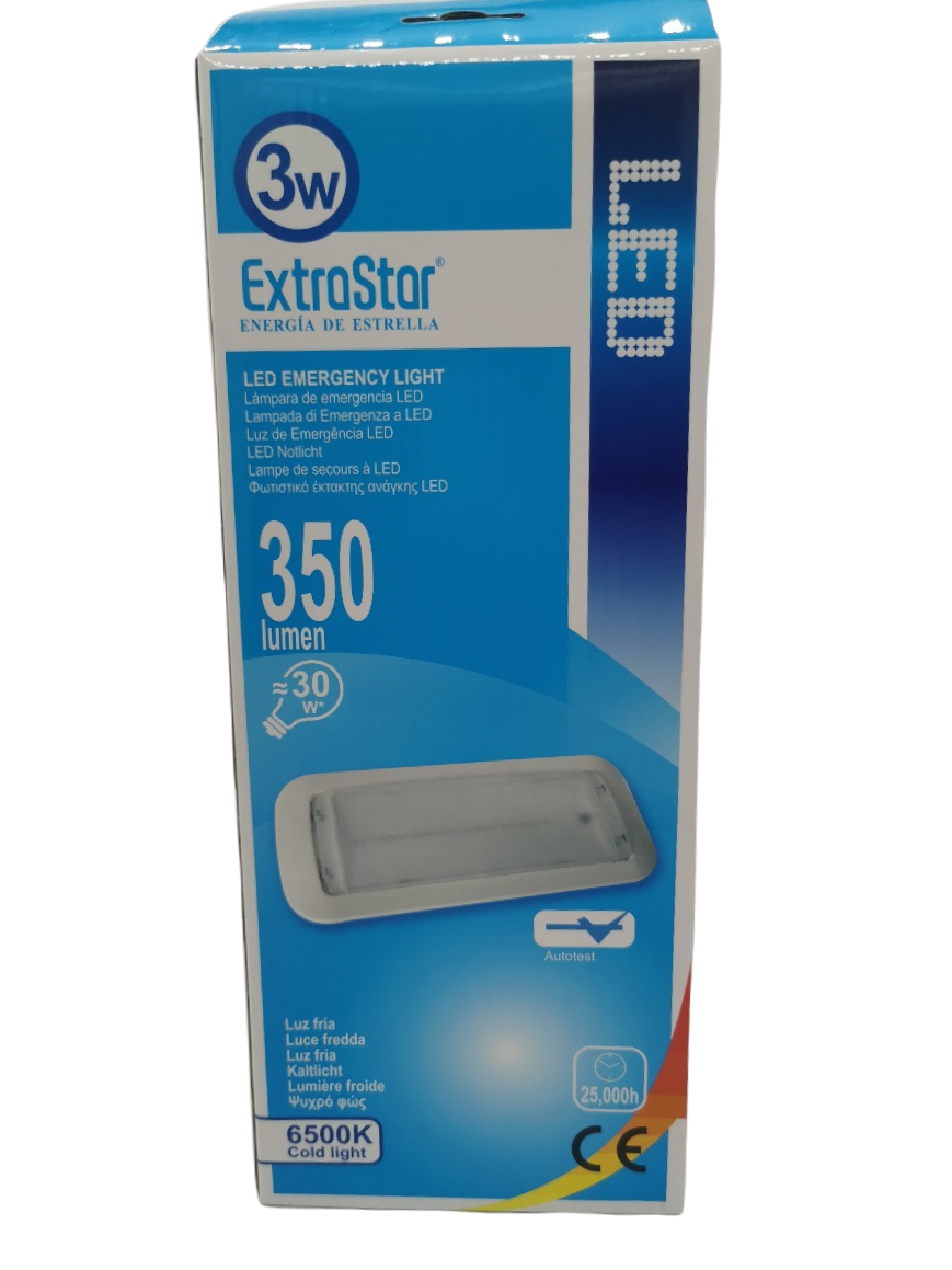 Lampada di emergenza Led 3W Bianco Freddo 6500K 350 lumen