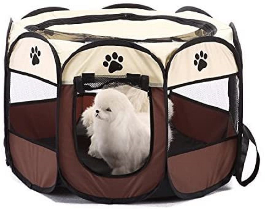 Pet Portatile Pieghevole per casa campeggio per animale domestico Esercizio 8 Pannelli Kennel 65 x 65 cm