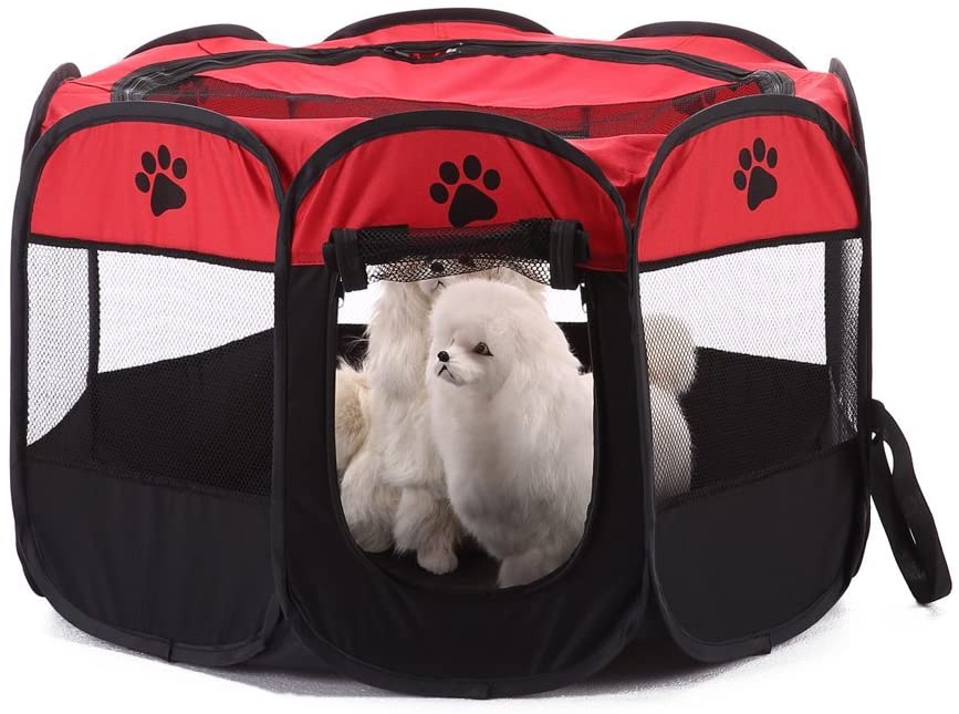 Pet Portatile Pieghevole per casa campeggio per animale domestico Esercizio 8 Pannelli Kennel 75 x 75 cm