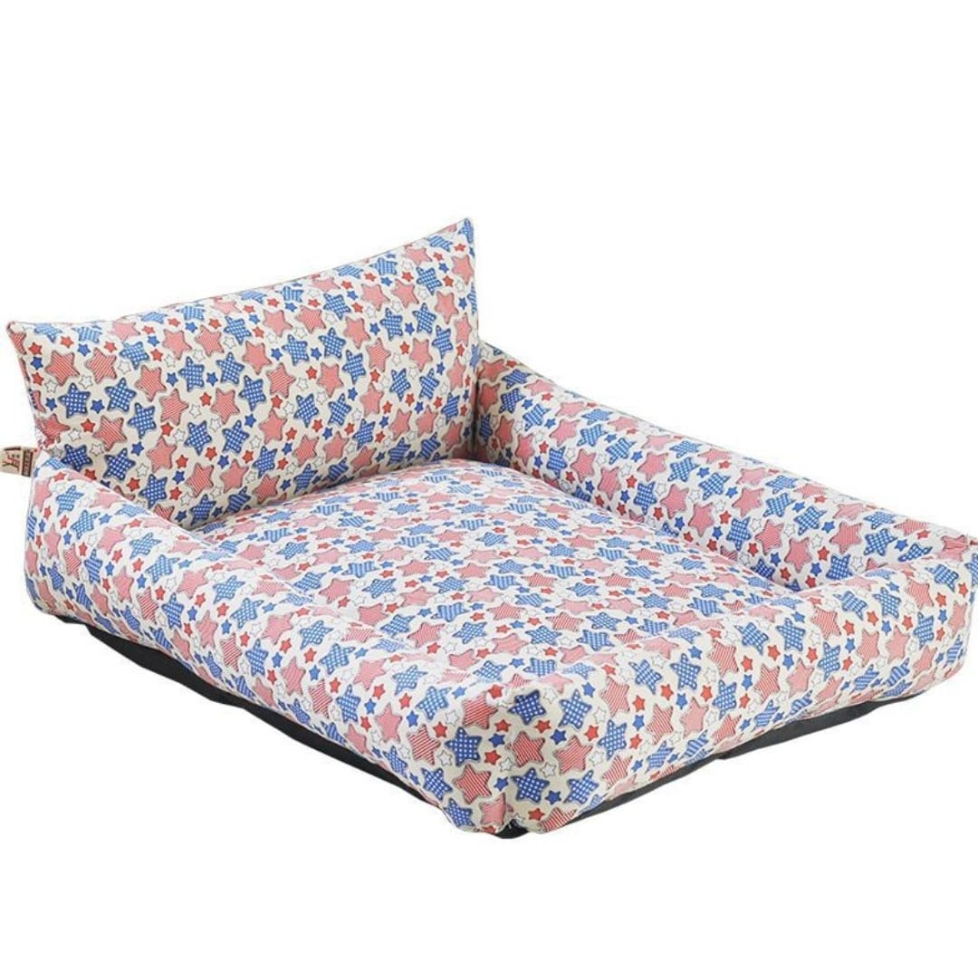 Cuccia Multifunzionale Cane Gatto Letto per Animali Imbottitura 100% Puro Cotone 3 Funzioni Cesta Cuscino e Tappeto Resistente 55 x 65 cm