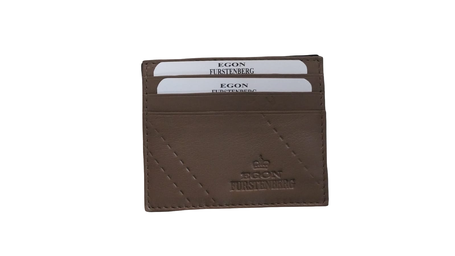 Egon Furstenberg PF 515-26 Portafoglio uomo in pelle portamonete carte credito Taupe