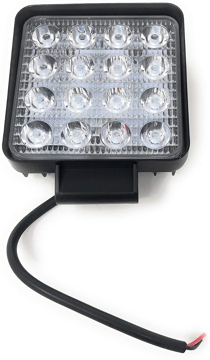 Luce da lavoro cerchio per auto 53 MM 48W 9v-36V 16 LED per Moto Barche Fuoristrada 4×4 Camion SUV